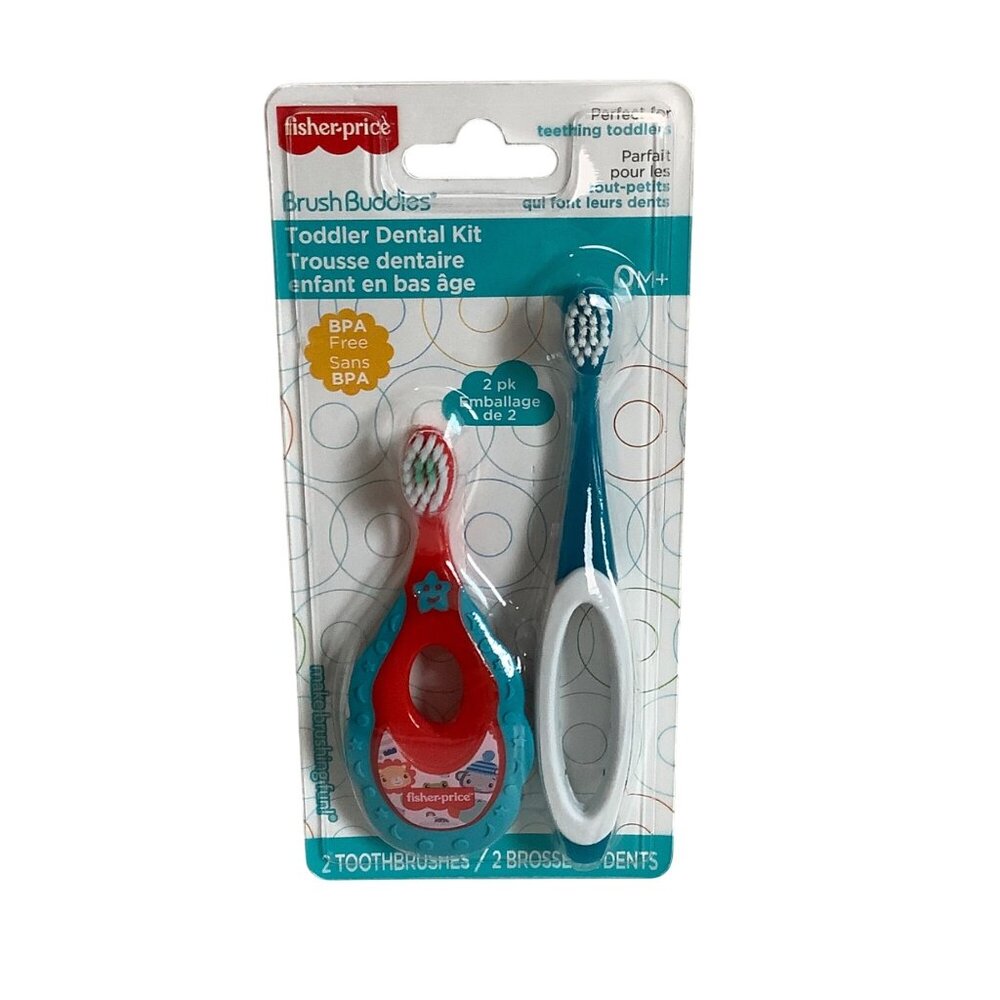 Fisher-Price Toddler Dental Kit 2-Pack‎ With Teething Ring BPA-Free